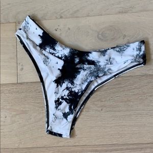 Black and white tie dye bikini bottom